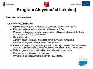 program aktywno ci lokalnej