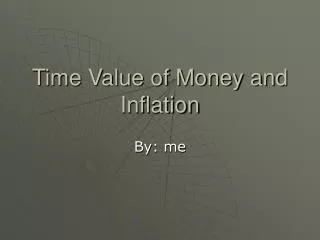 Time Value of Money and Inflation