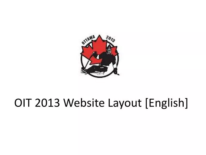 oit 2013 website layout english