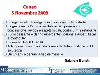 cuneo 5 novembre 2009