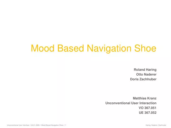 mood based navigation shoe
