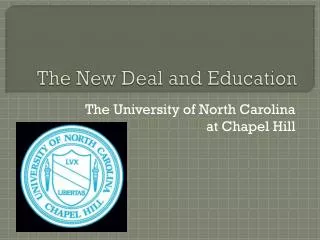 The New Deal and Education