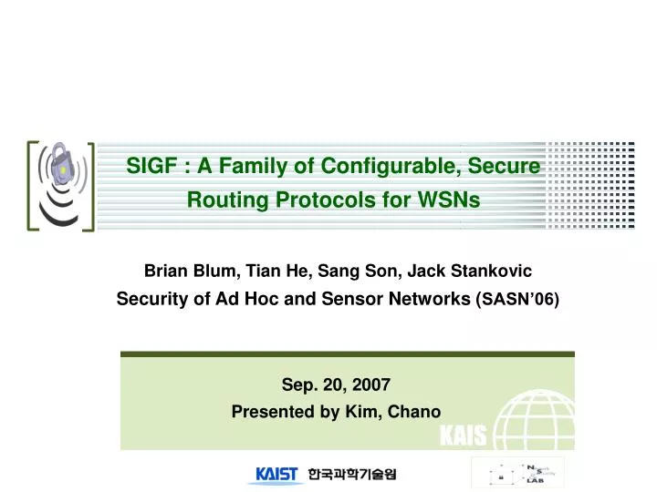 sigf a family of configurable secure routing protocols for wsns