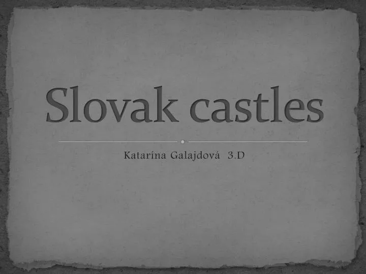 slovak castle s