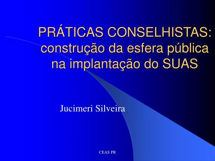 pr ticas conselhistas constru o da esfera p blica na implanta o do suas