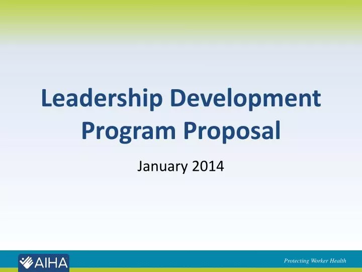 leadership development program proposal