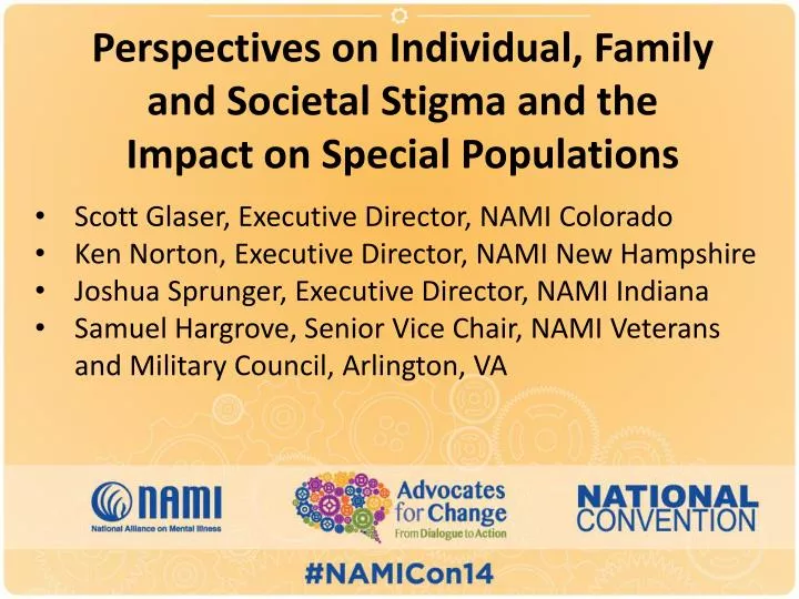 perspectives on individual family and societal stigma and the impact on special populations