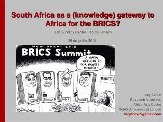 South Africa as a (knowledge) gateway to Africa for the BRICS?