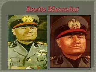 benito mussolini