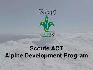Scouts ACT Alpine Development Program