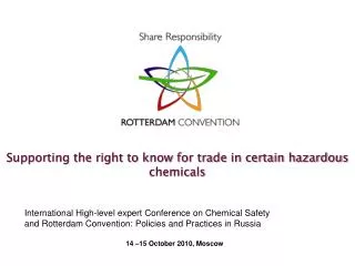Supporting the right to know for trade in certain hazardous chemicals
