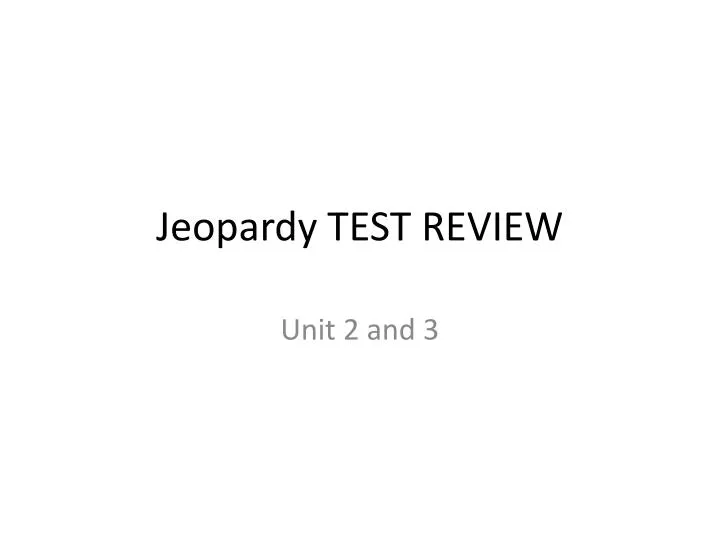 jeopardy test review