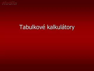tabulkov kalkul tory