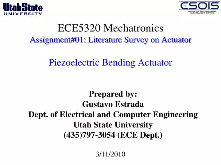 ece5320 mechatronics assignment 01 literature survey on actuator piezoelectric bending actuator
