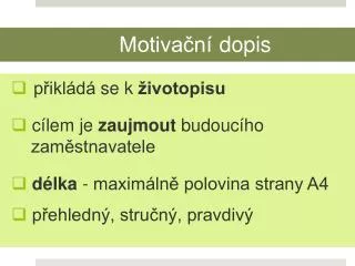 motiva n dopis