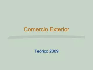 comercio exterior