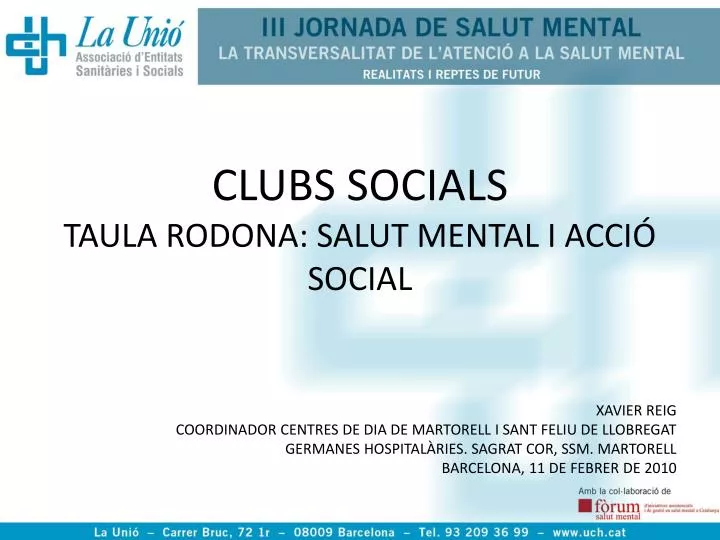 clubs socials taula rodona salut mental i acci social
