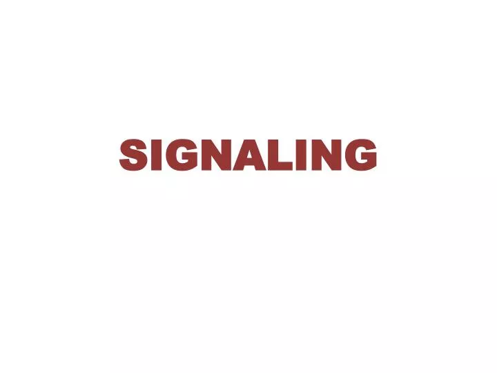 signaling