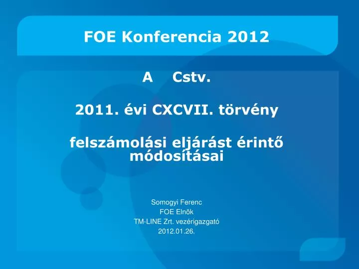 foe konferencia 2012