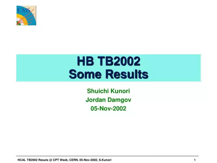 hb tb2002 some results