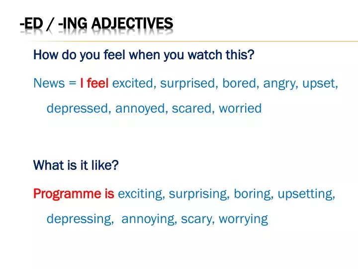 ed ing adjectives