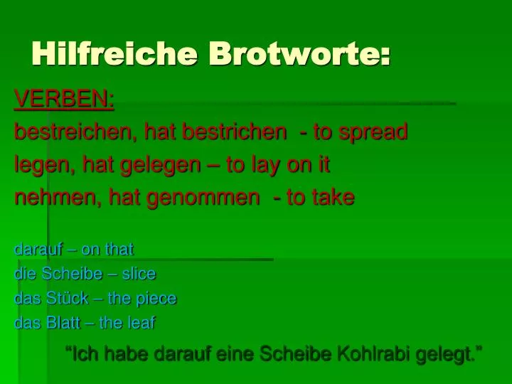 hilfreiche brotworte