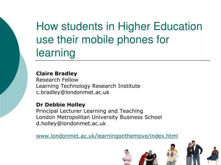 how students in higher education use their mobile phones for learning