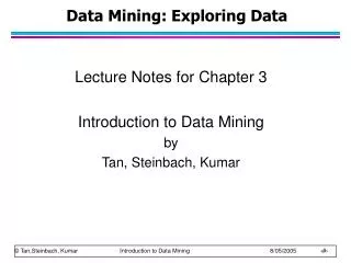data mining exploring data