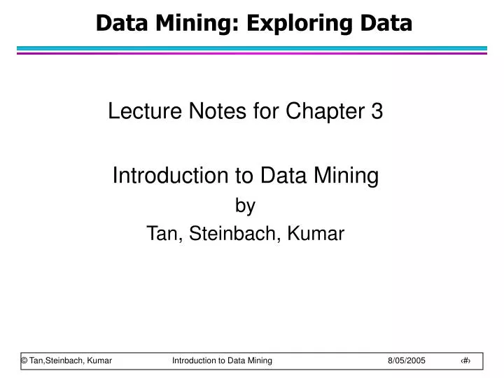 data mining exploring data