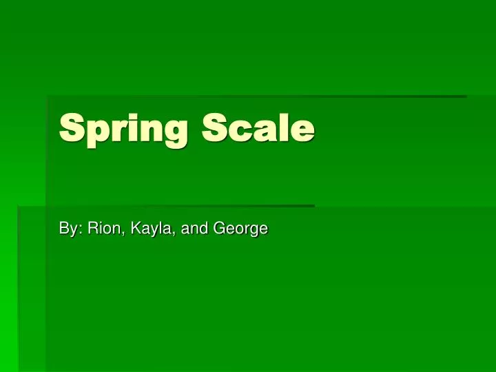 spring scale