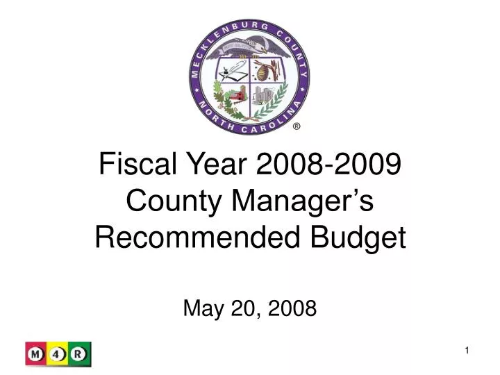 fiscal year 2008 2009 county manager s recommended budget