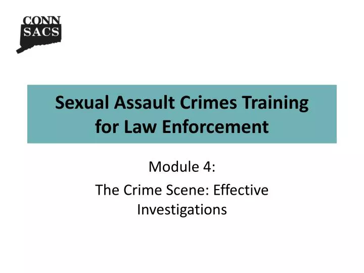 sexual assault crimes training for law enforcement