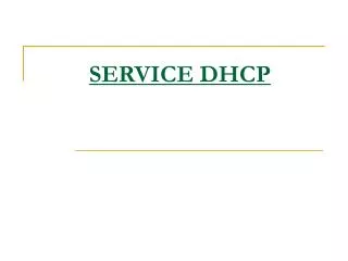 service dhcp