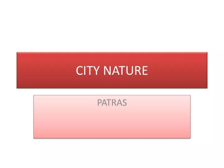 city nature