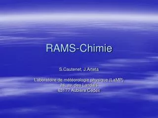 RAMS-Chimie