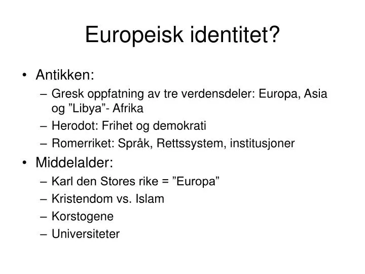 europeisk identitet