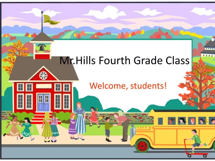 mr hills fourth grade class