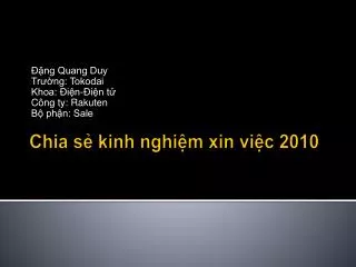 ng quang duy tr ng tokodai khoa i n i n t c ng ty rakuten b ph n sale
