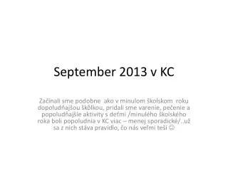 september 2013 v kc