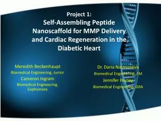 Meredith Beckenhaupt Biomedical Engineering, Junior Cameron Ingram