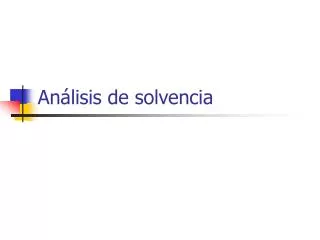 an lisis de solvencia