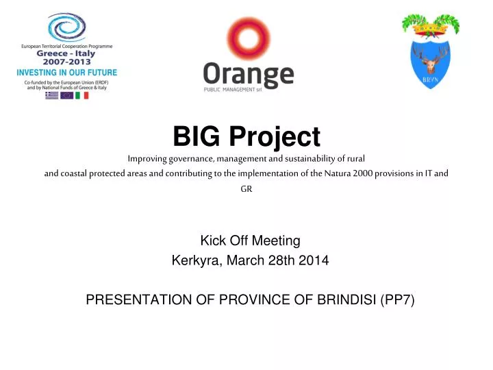 kick off meeting kerkyra march 28th 2014 presentation of province of brindisi pp7
