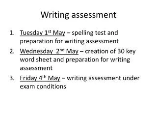 writing assessment