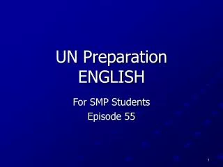UN Preparation ENGLISH