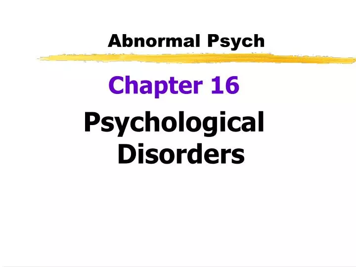abnormal psych