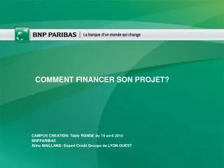 comment financer son projet
