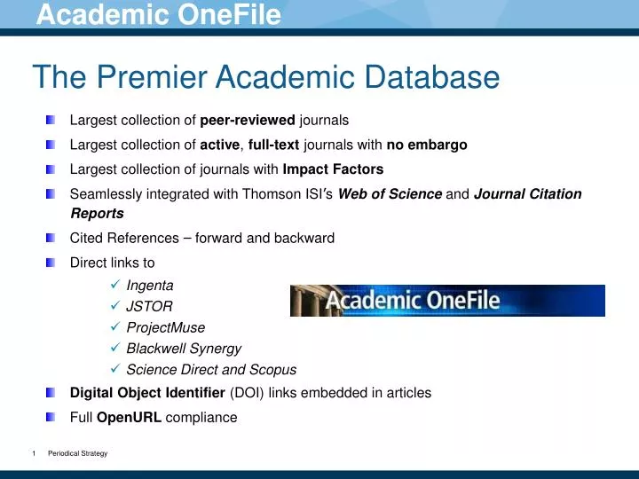 the premier academic database