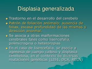 displasia generalizada