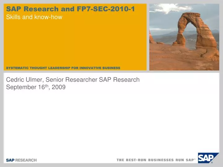 sap research and fp7 sec 2010 1 skills and know how