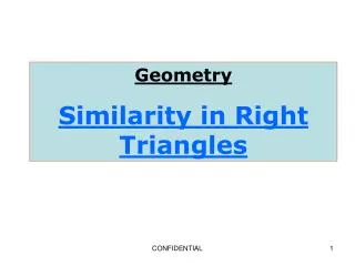 Geometry Similarity in Right Triangles